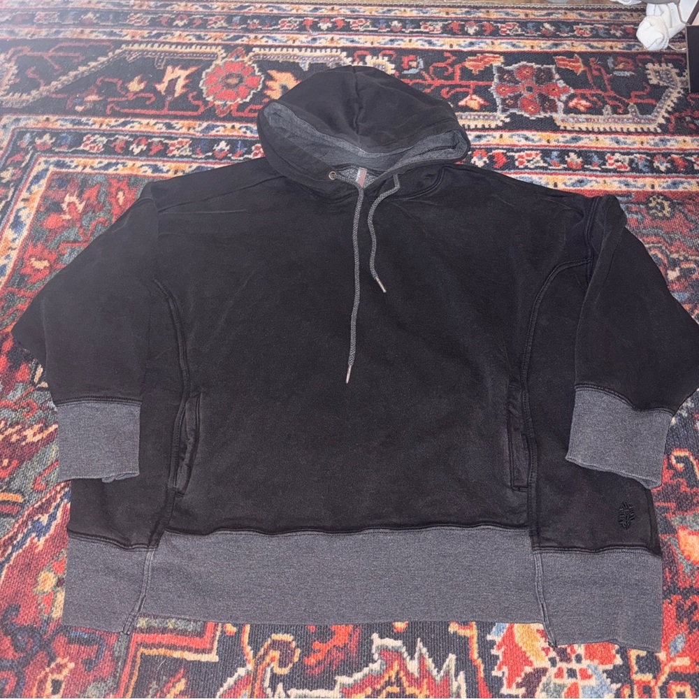 FP Movement by Free People Black and Charcoal Hooded Sweatshirt